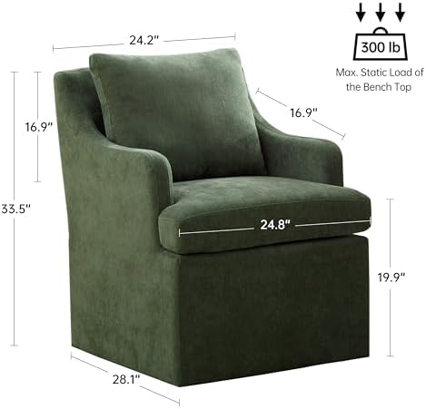 VKNOW Upholstered Dining Chairs Set of 6, Dining Room Chairs with Casters