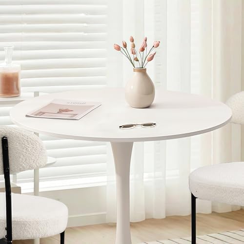 24" Small Round Kitchen Table Set for 2 with Velvet Upholstered Chairs