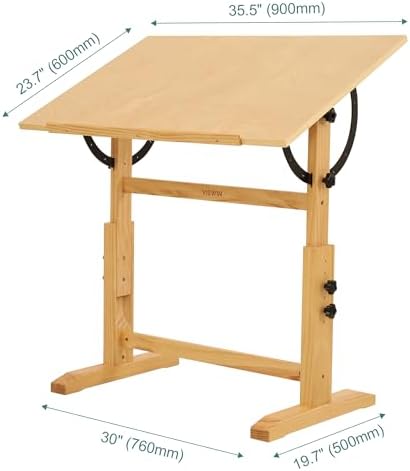 VISWIN Wood Drafting Table for Adults, 24'' x 35" Drawing Table ...