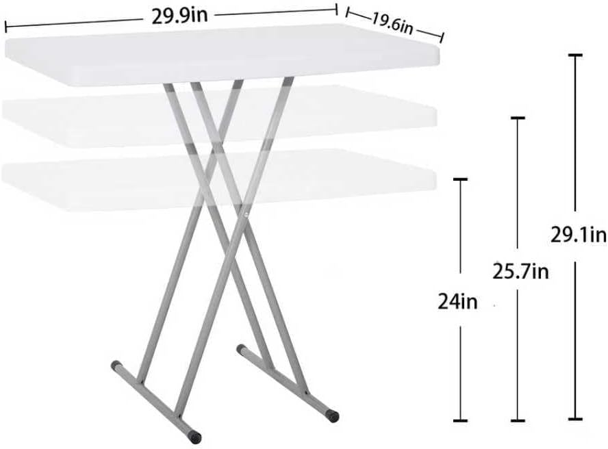30 Inch - Small Desk Adjustable Height TV Tray for Laptop,Couch, Camping - He...