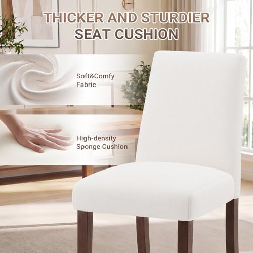 MALOL Modern Dining Chairs Set of 4, Upholstered Kitchen Chairs with High Bac...