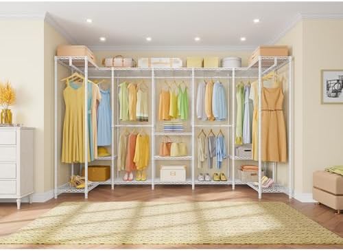 VIPEK U70 White Closet Rack, Extra Large Clothing Rack Max Load 1670 LBS