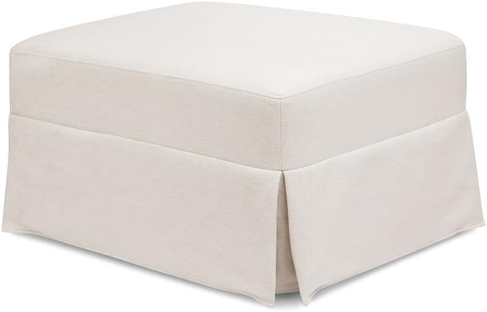 Namesake Gliding Ottoman in Performance Cream Eco-Weave, Water Repellent &amp...