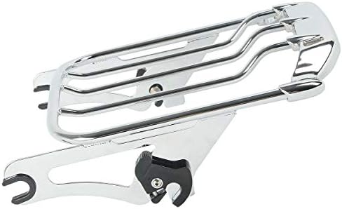 XFMT Motorcycle Chrome Detachable Two-Up Luggage Rack for Air Wing Harley Touring Road King Street Glide Road Glide Electra Glide 2009-Later