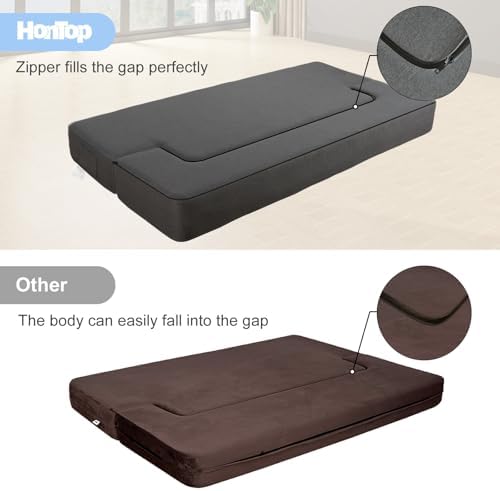 10 Inch Folding Sofa Bed Memory Foam Futon Chair Bed, Modern Fold Out Couch |...