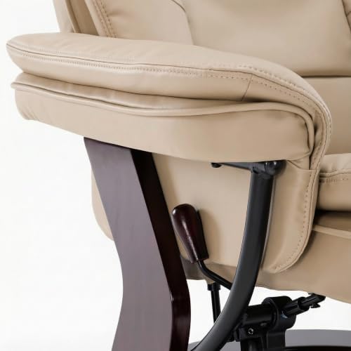 Swivel Recliner Chair with Ottoman Reclining Lounge Sofa Footrest, Set of 1 |...