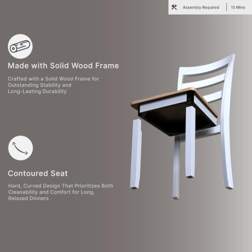 Signature Design by Ashley Dining Chairs, Set of 2, White Farmhouse