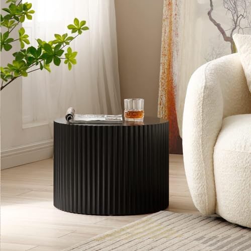 JUSTONE 2-Piece Nesting Coffee Tables Set - Modern Drum End Tables for Small ...