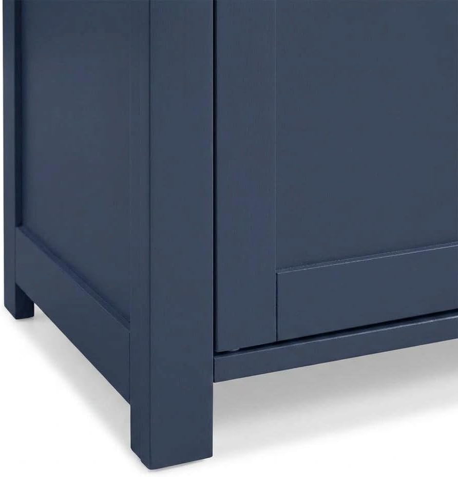 Furnifact Blue Pantry Cabinets Two-Piece Storage Set with Anti-Tip Mechanism ...