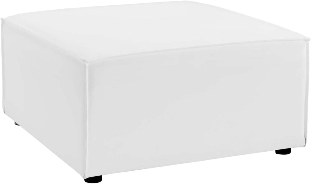 Modway EEI-4211-WHI Saybrook Patio Sectional Ottoman in White, 29.5 x 29.5 x ...
