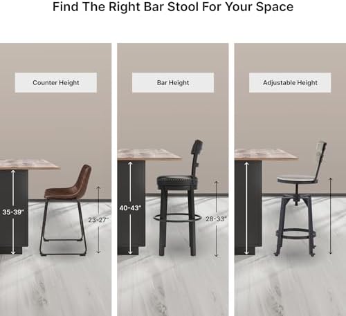 Signature Design by Ashley Counter Height Bar Stools, Set of 2, Brown