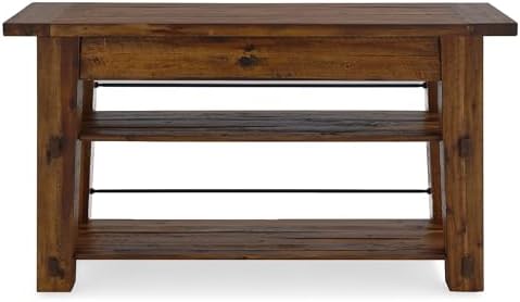 Alaterre Furniture Durango Solid Wood Console Table, Natural, 54”x17”x30”