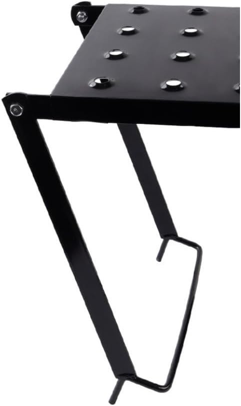 Telescoping Folding Ladder Shelf for Aluminum Alloy Construction Designed to Support Tools Oil Drums and Personnel on Scaffolding (Silver)