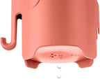 Kids Toothbrush Holder, Cute Elephant Toothbrush Holders for Toddler, Toothbrush Toothpaste Holder for Bathroom, Toothbrush Organizer with 3 Slots and a Hook, Watermelon Red