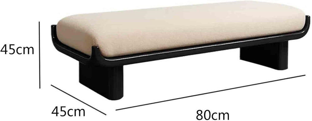 Modern Wooden and Fabric Long Shoe-Changing Bench for Living Room and Bed end...