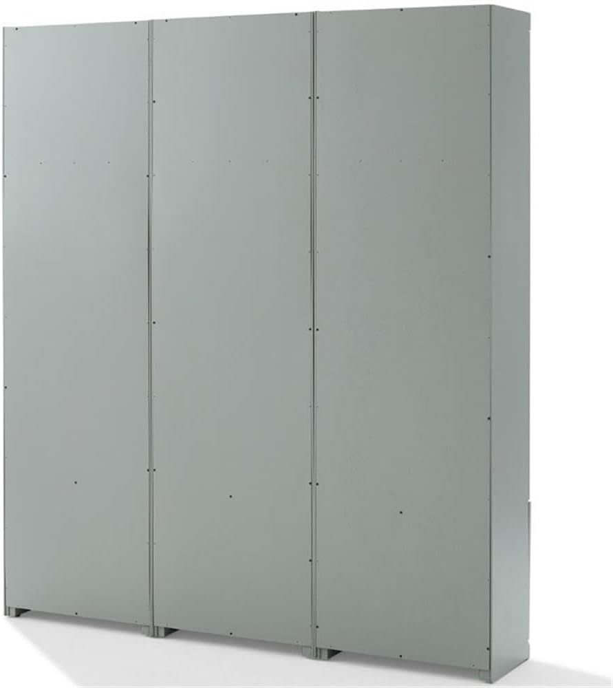 Pemberly Row Modern Wood/Metal Pantry Closets, 74" H x 66" W x 12.5...