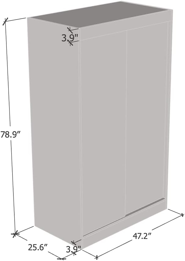 Meble Furniture Aria 2D Wardrobe with Mirror Doors — Spacious Storage with Sh...