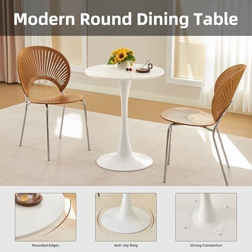 Round Dining Table, 24" Tulip Table (White)