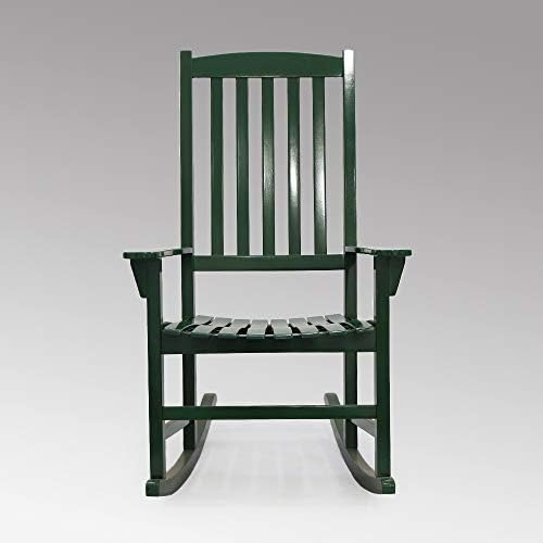 Cambridge Casual Solid Wood Bentley Porch Rocking Chair, Hunter Green