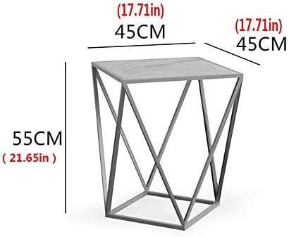 Telephone Table, Modern Living Room Marble Square Coffee Table,Metal Industry...