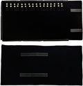 Velet Travel Jewelry Case Roll Bag Organizer for Necklace Bracelet Black Gray Velvet (Black Velvet)