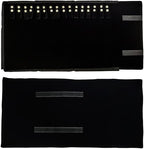 Velet Travel Jewelry Case Roll Bag Organizer for Necklace Bracelet Black Gray Velvet (Black Velvet)