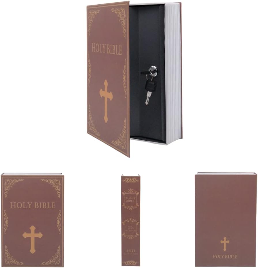 Diversion Book Safe Storage Box (9.5"6"2.2"), Dictionary Secret Safe with Security Key Lock