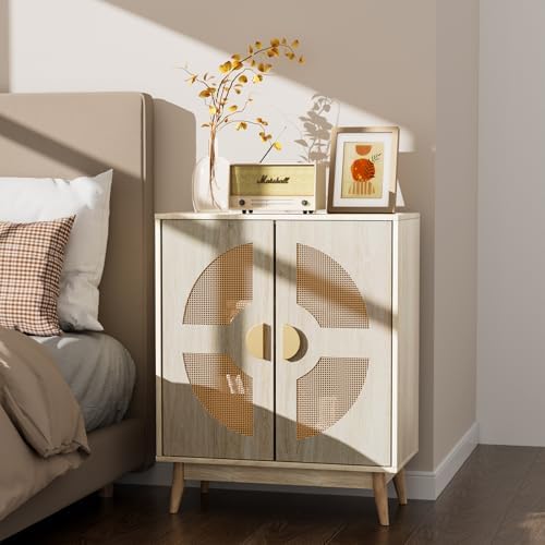 Buffet Cabinet with Storage Sideboard Accent Modern Credenza with Doors &...
