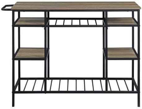 Counter Height Table with Storage & Kitchen Island Table | Composite Wood...