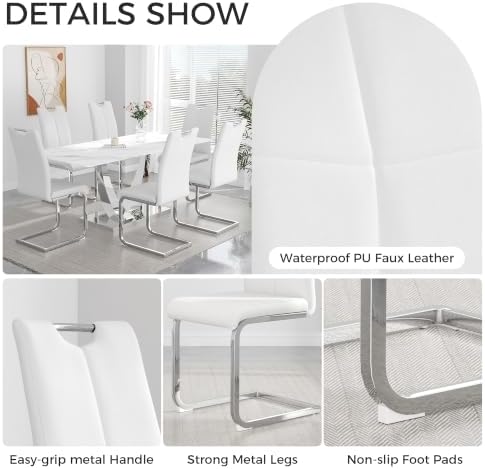 yeag Modern Dining Chairs Set of 4, Kitchen & Kitchen Room Chairs, with S...