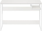 Furinno Moretti Modern Lifestyle Study Desk, 45, Solid White/White