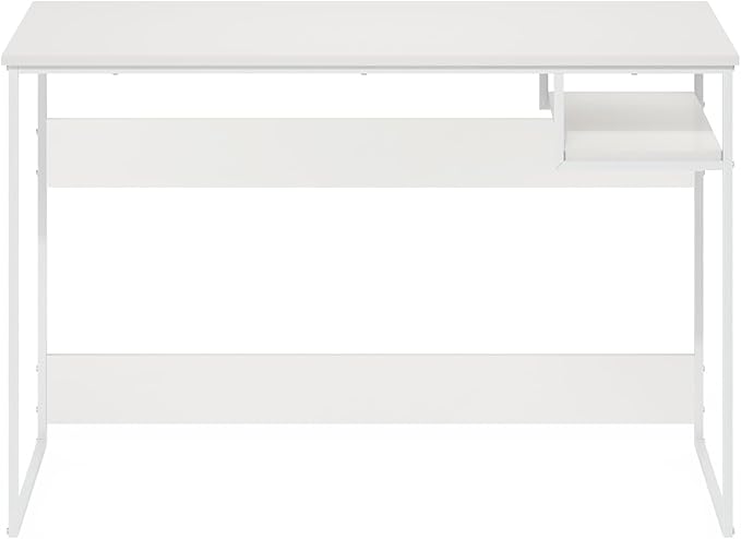 Furinno Moretti Modern Lifestyle Study Desk, 45, Solid White/White