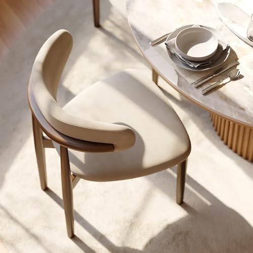 POVISON Modern Dining Room Chairs Set of 6, Armless Cotton Linen Dining Chair...