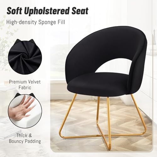 Furniliving Velvet Accent Chair for Living Room, Comfortable Upholstered Barr...