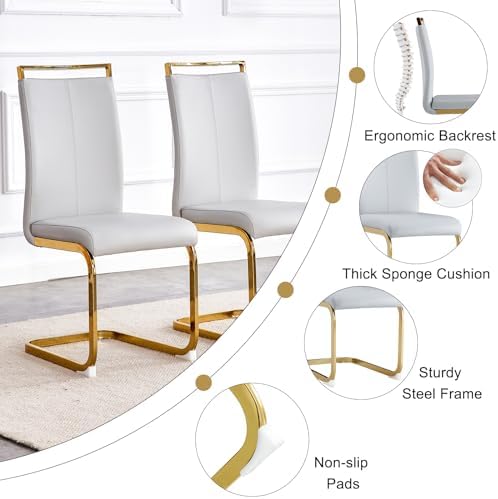 Ebullient Glass Dining Table Set for 4,5 Piece Dining Table and Chairs Set，Mo...