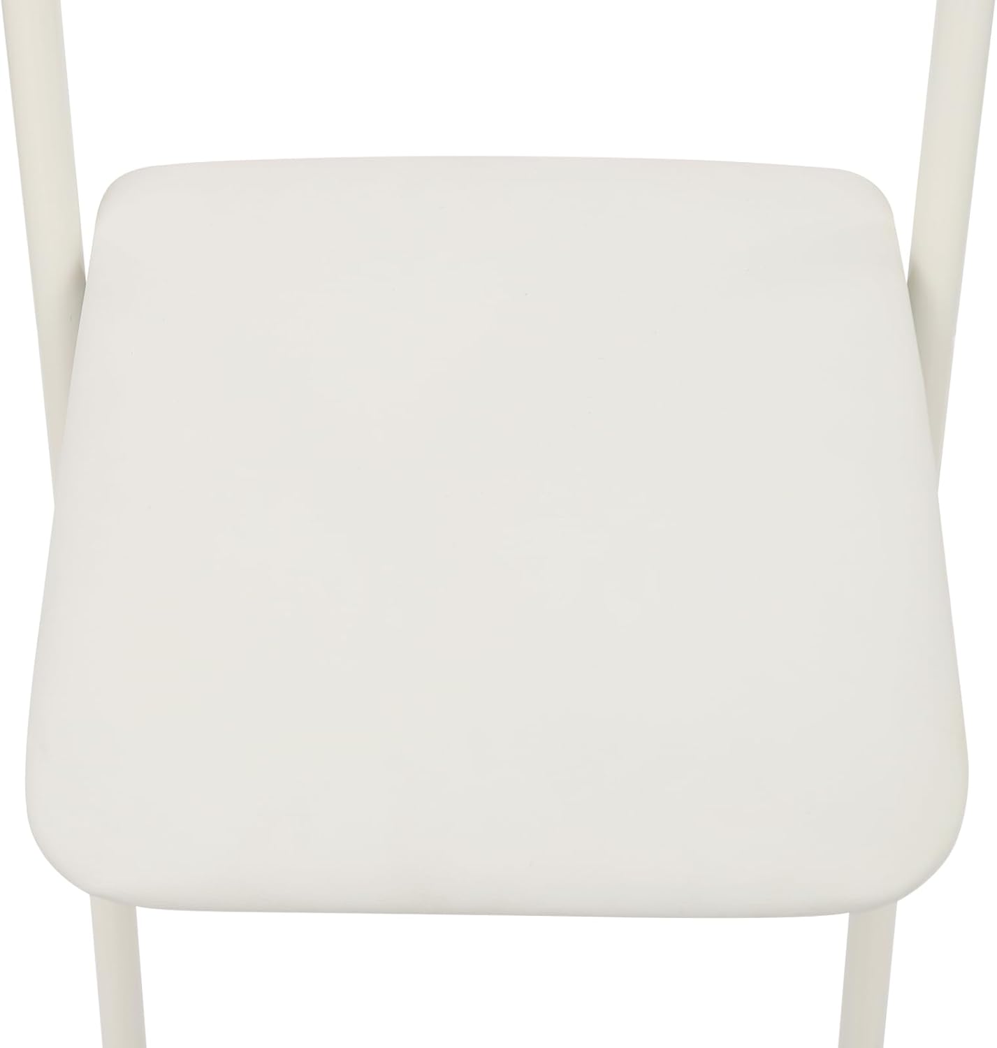 Set of 2 Foldable Bar Stools 29.5 Inch Height - Modern Folding Counter Height Chairs 275 lbs Capacity, PU Cushion for Kitchen, Bar, Cafe (White)