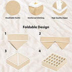 Simple Houseware Closet Underwear Organizer Drawer Divider Assorted 7 pcs | Beige