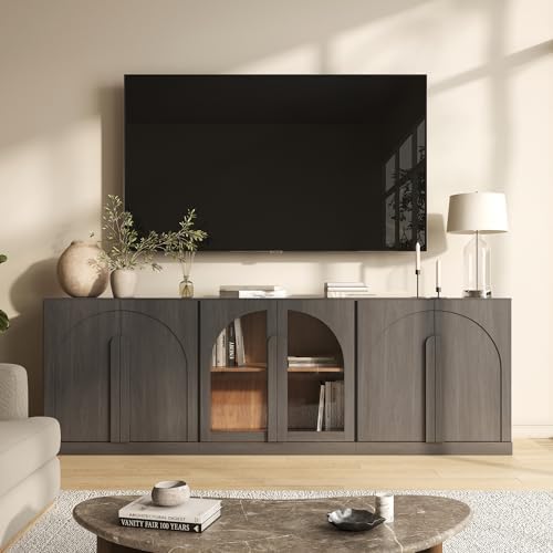 BELLEZE Bijou 3-Piece Modular Sideboard Buffet Cabinet - Ebony