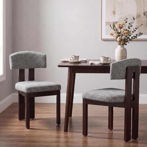 COLAMY Upholstered Dining Chairs Set of 4, Solid Wood Wobble-Free Modern Kitc...
