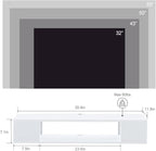 GHC Floating TV Stand, Wall Mounted Entertainment Center and Cabinet Shelf, Media Console for DVD Player, Space-Saving Under TV Shelf for Bedroom, Living Room (White)