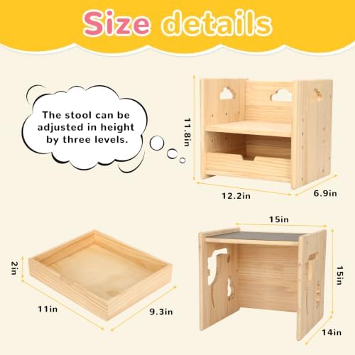 Brobear Weaning Table and Chair Set for 3-Layer Adjustable, Storage Drawer