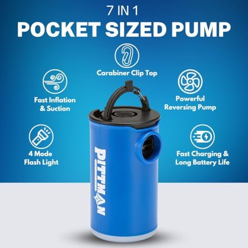 Pittman Outdoors Inflatable Ottoman & Mini Air Pump Bundle