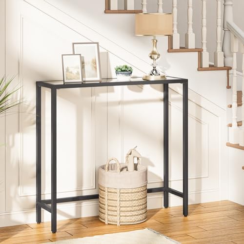 HOOBRO 29.5" Narrow Console Table, Modern Sofa Table Behind Couch Table ...