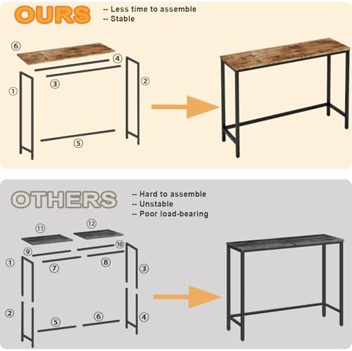 Timberer 39.4” Console Table Hallway Entrance Table Sofa Table Behind Couch |...