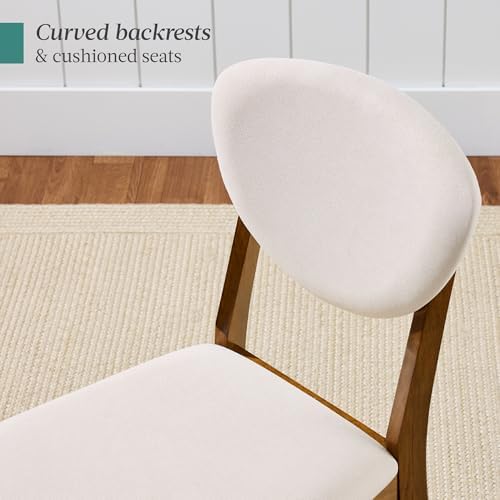 Best Choice Products Dining Chairs Set of 2, Mid-Century Modern Upholstered W...
