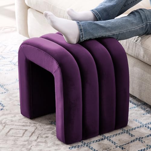 ONEVOG Velvet Pouf Ottomans, Small Ottoman Foot Rest for Couch, 18 Inch Cute ...