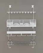 Men’s Over the Door/Wall Hanging Closet Tie and Belt Organizer Rack # 9300 in White 43 Hooks for Men’s Organization Patented