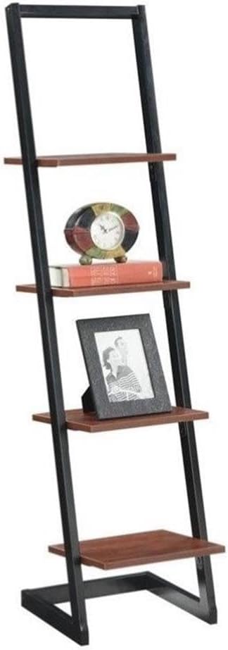 Convenience Concepts Designs2Go 4 Tier Ladder Bookshelf, Black / Cherry