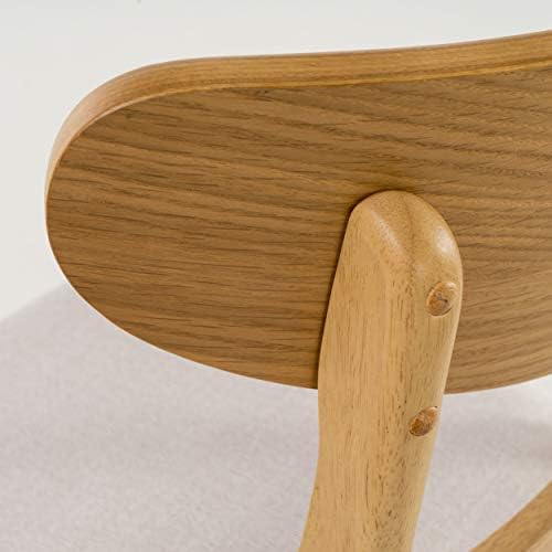 Christopher Knight Home Idalia Dining Chairs, 2-Pcs Set, Light Beige / Oak Fi...