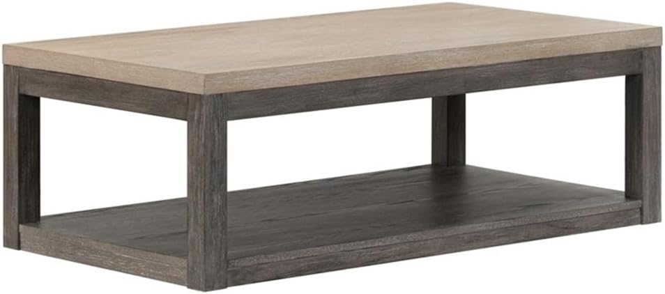 Pemberly Row 3-Piece Living Room Table Set, Rubberwood Construction, Charcoal...